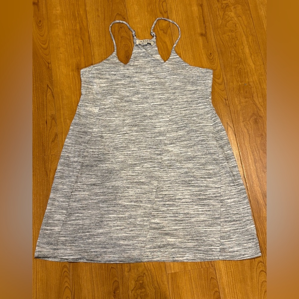 Wyatt Collection Marled Gray Knit Dress - Size Small